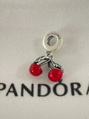 Pandora Asymmetrical Cherry Fruit Dangle Charm